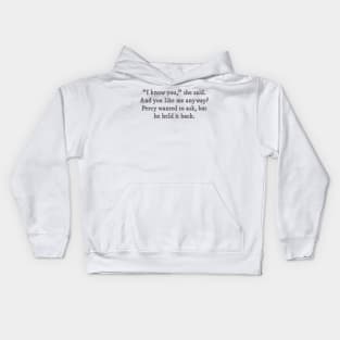 The Mark of Athena quote Kids Hoodie